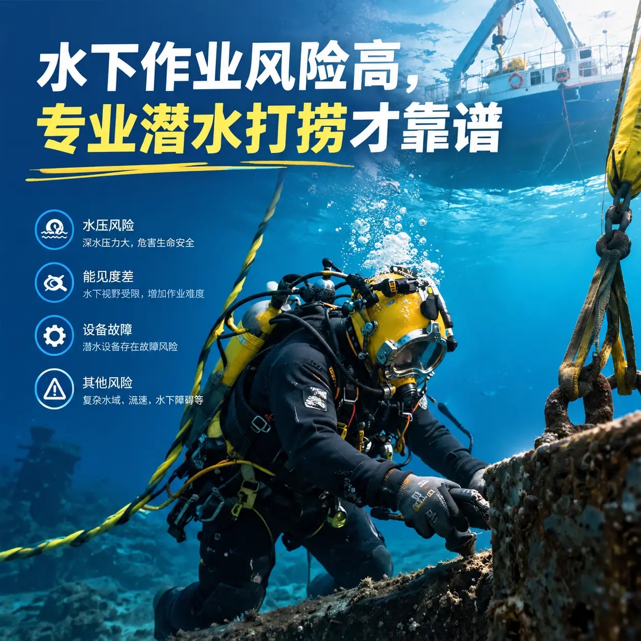 水下作业风险高，伊犁专业潜水打捞才靠谱
